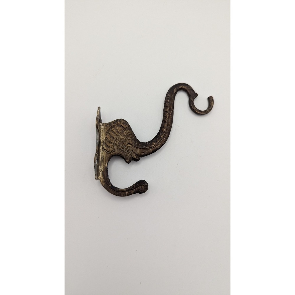 Vintage Elephant‎ Trunk Wall Hook Bronze Metal Decorative Coat Hat Hanger India